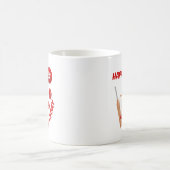 クリケットこうもりとボール子供の誕生日 コーヒーマグカップ (中央)