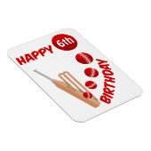 クリケットこうもりとボール子供の誕生日 マグネット (右側)