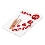 クリケットこうもりとボール子供の誕生日 マグネット (左側)