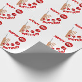 クリケットこうもりとボール子供の誕生日 ラッピングペーパー (角)