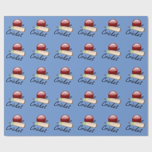 クリケットこうもりとボール、人気があるデザイン ラッピングペーパー (フラット)