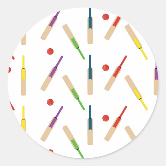 クリケットこうもり/ボールスタンプ ラウンドシール (正面)