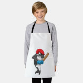 クリケットでキラーホエールアットクリケットこうもり エプロン (着用した状態)