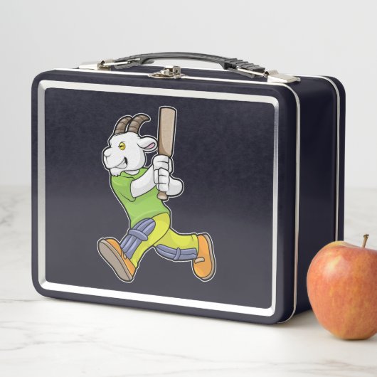 クリケットでバットマンとしてヤギこうもり メタルランチボックス (インサイチュ)