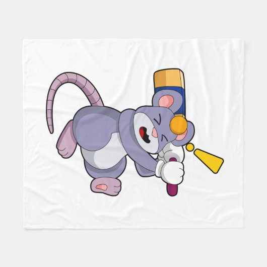 クリケットとマウスのこうもり フリースブランケット (正面(横))