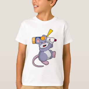 クリケットとマウスのこうもり Tシャツ