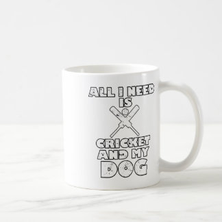 クリケットと私の犬があればそれでいい面白いデザイン コーヒーマグカップ