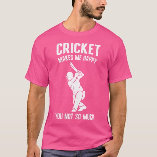 クリケットのおもしろい Tシャツ (正面)