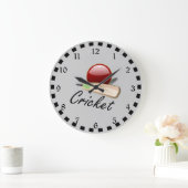 クリケットのこうもりとボール,人気があるデザイン ラージ壁時計 (ホーム)