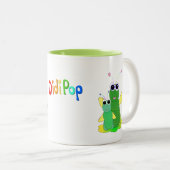 クリケットのアルファベットとラディブグ・マグ ツートーンマグカップ (正面右)