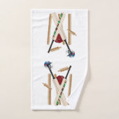 クリケットのウィケットとボール、バスタオオルセット バスタオルセット (ハンドタオル)