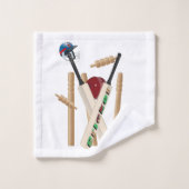 クリケットのウィケットとボール、バスタオオルセット バスタオルセット (ウォッシュタオル)