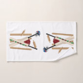 クリケットのウィケットとボール、バスタオオルセット バスタオルセット (ハンドタオル)