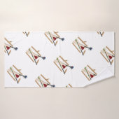 クリケットのウィケットとボール。 バスタオル (バスタオル)