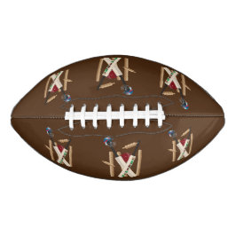 クリケットのウィケット、こうもり、ボール。 アメリカンフットボール