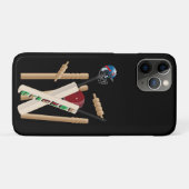 クリケットのウィケット、こうもり、ボール。 Case-Mate iPhoneケース (裏面(横))