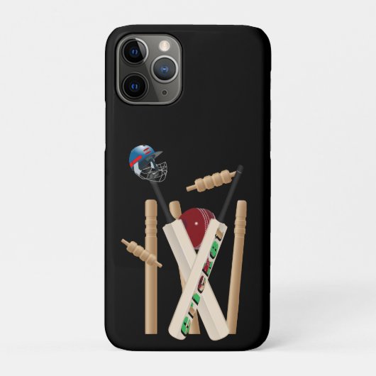 クリケットのウィケット、こうもり、ボール。 Case-Mate iPhoneケース (裏)