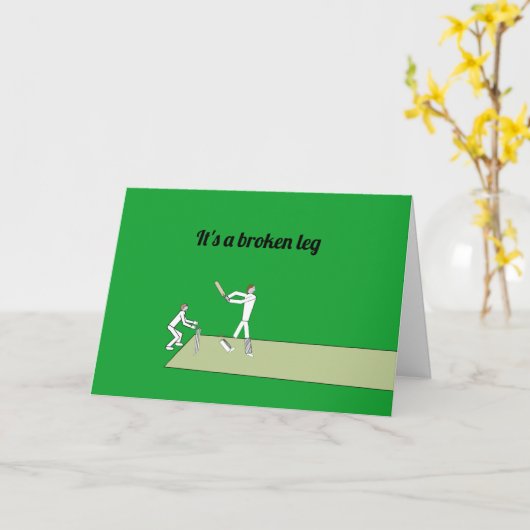 クリケットのフレーズそれは壊れた脚のカードである カード (黄色い花)