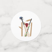 クリケットのヘルメット、こうもり、ボール コンフェッティ (スモール正面)