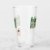 クリケットのロゴと切り株 タンブラーグラス (左)