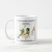 クリケットの拾い上げラインおもしろい コーヒーマグカップ (左)