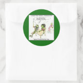 クリケットの拾い上げラインおもしろい ラウンドシール (バッグ)