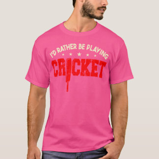 クリケットの男性ゲーム私はクリケットの遊方がいい Tシャツ
