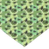 クリケットの花のパターン緑+黒 テーブルクロス (アングル)