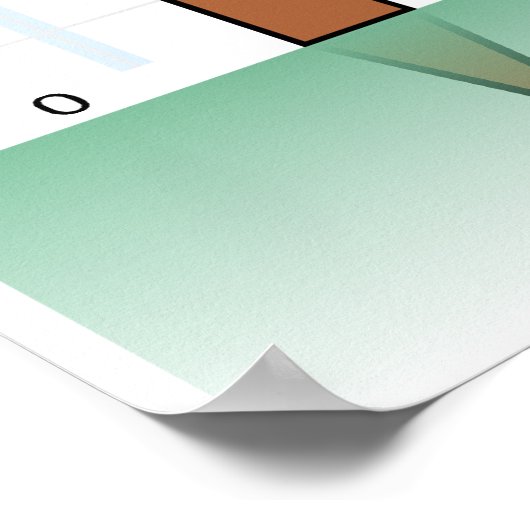 クリケットの試合からのウィケットの図 ポスター (角)