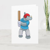 クリケットの試合でラグビーボールみたいなサイ カード (正面)