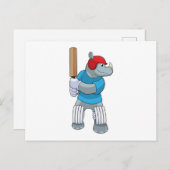 クリケットの試合でラグビーボールみたいなサイ ポストカード (正面/裏面)