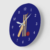 クリケットの試合 ラージ壁時計 (傾斜)