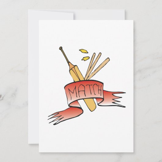 クリケットの試合 招待状 (正面)