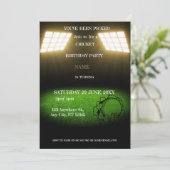 クリケットの誕生日パーティー スポーツ招待状 招待状 (スタンド正面)