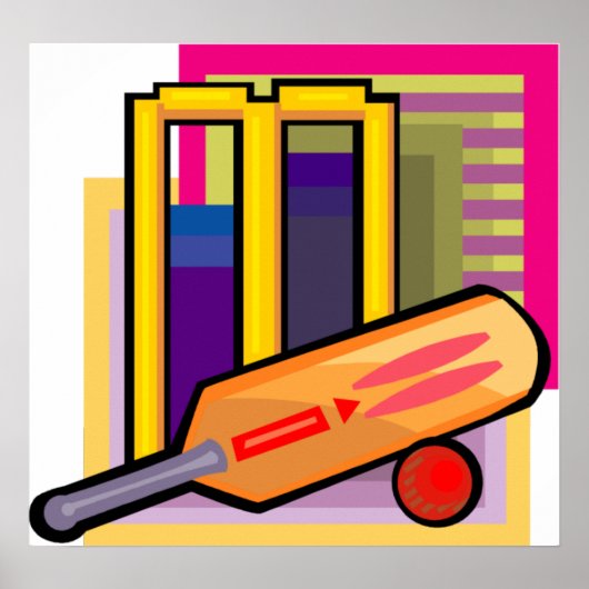 クリケットアートポスター ポスター (正面)