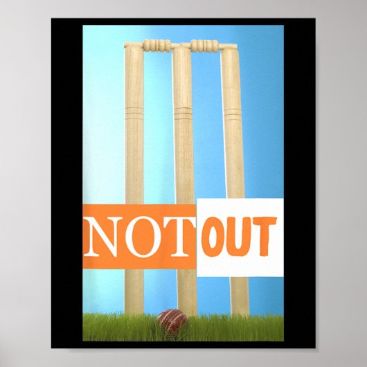 クリケットインド代表カラーのジャージ Not Out ポスター (正面)