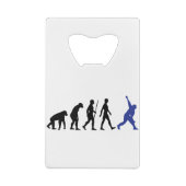 クリケットエーションボウリングをする人、 クリケットの投手バスマン選手のファン クレジットカード栓抜き (裏面)