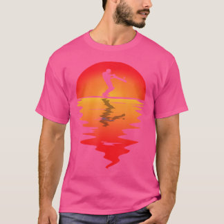 クリケットクリケットクリケットサンセットクリケットプレイヤークリケットB Tシャツ