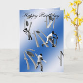 クリケットザゲーム，誕生日 カード (黄色い花)