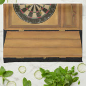 クリケットスコア付きダーツボード キッチンタオル (折り畳み)