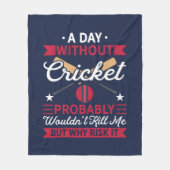クリケットスポーツのないおもしろい日 フリースブランケット (正面)