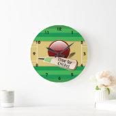 クリケットスポーツデザイン時計 ラージ壁時計 (ホーム)