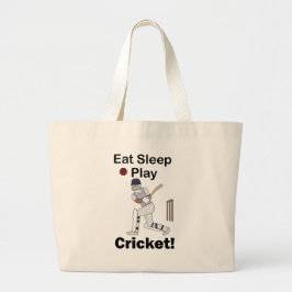 クリケットスポーツ Eat Sleep Play クリケット ラージトートバッグ