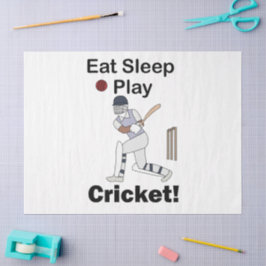 クリケットスポーツ Eat Sleep Play クリケット 薄葉紙