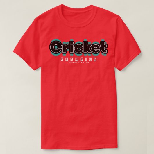 クリケットチャンピオン Tシャツ (デザイン正面)