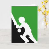 クリケットバッツマンカード カード (黄色い花)