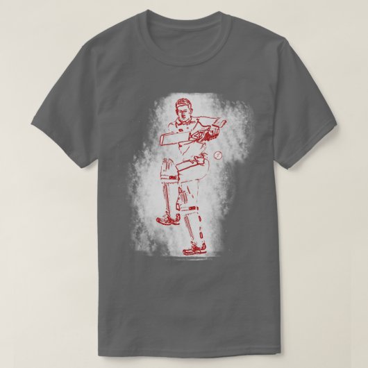 クリケットバットマンアートj5 tシャツ (デザイン正面)