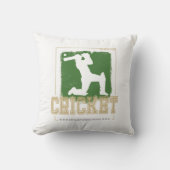 クリケットバットマンヴィンテージ投手の選手コーチ クッション (正面)