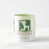 クリケットバットマンヴィンテージ投手の選手コーチ マグカップ (中央)