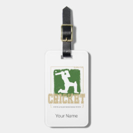 クリケットバットマンヴィンテージ投手の選手コーチ ラゲッジタグ